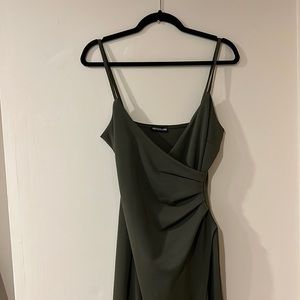 Olive green dress from pretty little thing